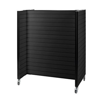 Mobile FlexiSlot® Slatwall Gondola Shelf "Style Black"