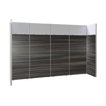 FlexiSlot® Slatwall Exhibition Stand "Style" 3900 x 800 mm Headstand