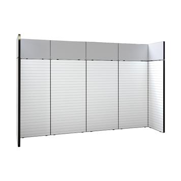 FlexiSlot-® Slatwall Exhibition Stand "Style Black" - 3900 x 800 mm Headstand