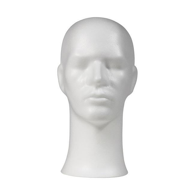 Foam Styrofoam Head, Man Mannequin Head