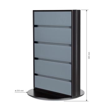 FlexiSlot® Slatwall Table Display "Style-Black"