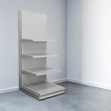 Shelving System "Eden", metal Shelf with smooth Wall