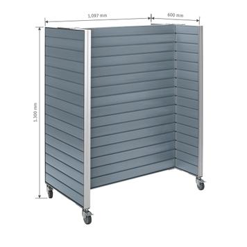 Mobile FlexiSlot® Slatwall Gondola Shelf "Style"