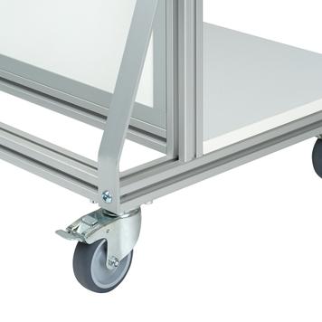 Mobile FlexiSlot® Slatwall Gondola End Cap "Quattro"