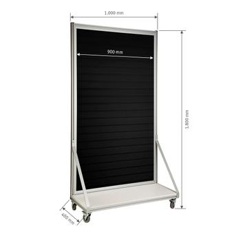 Mobile FlexiSlot® Slatwall Gondola End Cap "Quattro"