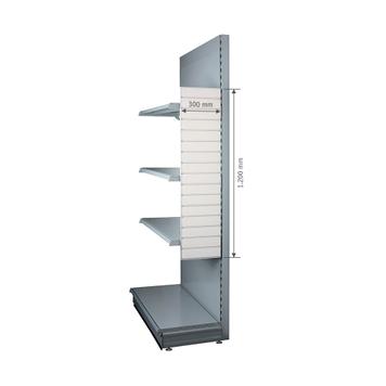 FlexiSlot® Slatwall Tile for lateral suspension in shelving systems