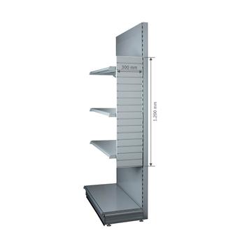 FlexiSlot® Slatwall Tile for lateral suspension in shelving systems